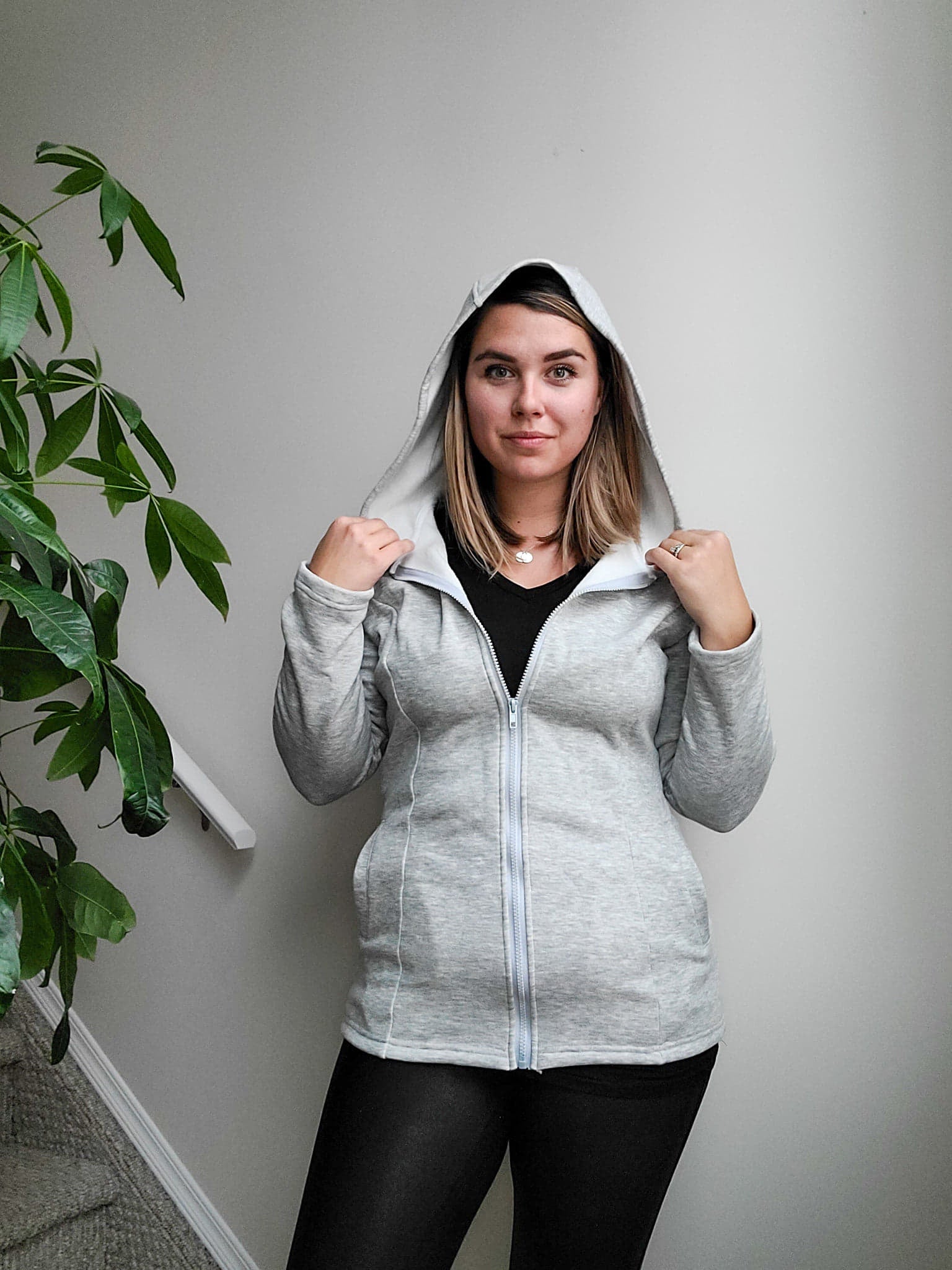 2-in-1 Fleece Baby Carrying Hoodie