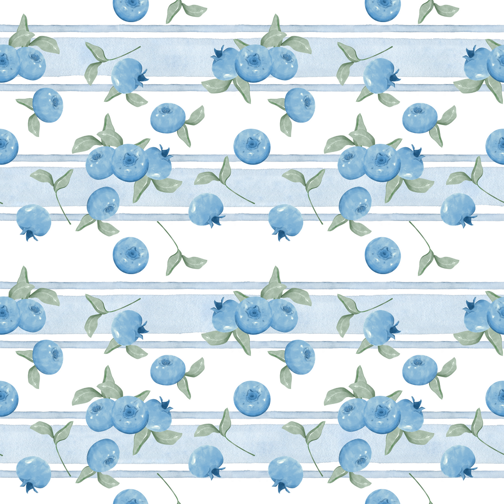 Mousseline de bambou bleuets