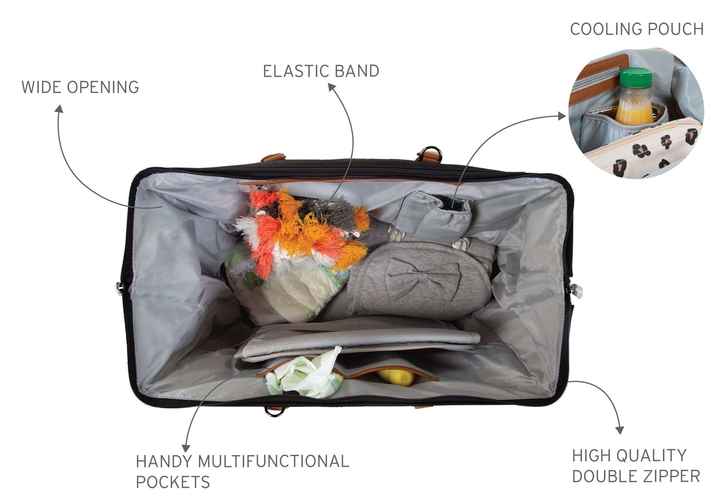 Always Ready Black Mommy Bag